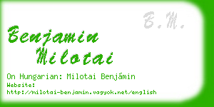 benjamin milotai business card