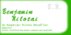 benjamin milotai business card